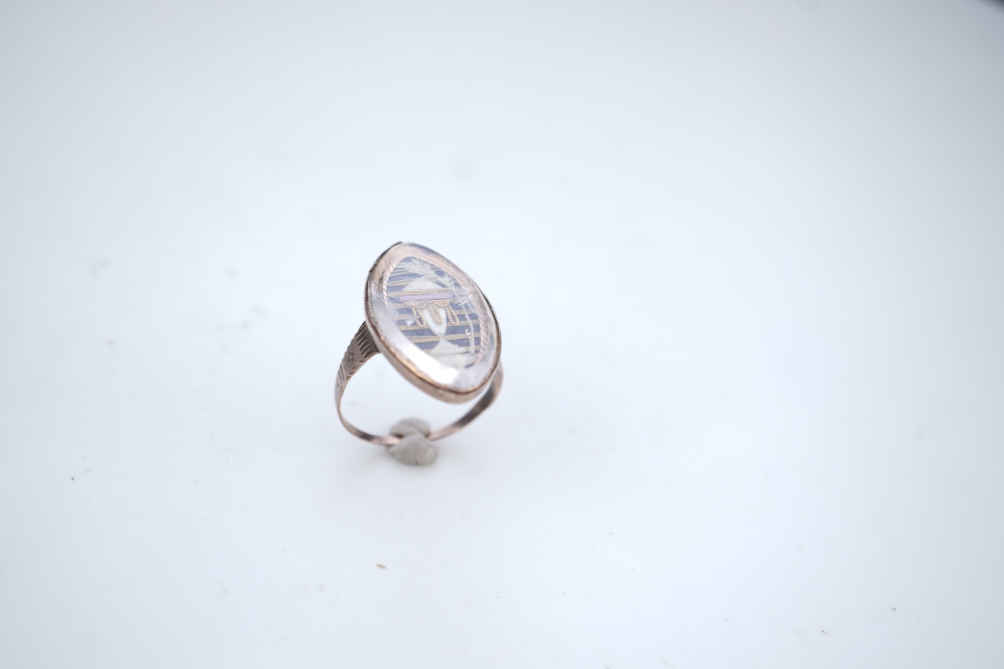 A fine Georgian mourning ring, late 18th century